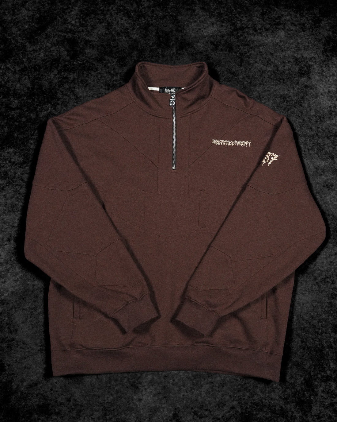 937 Embroidered Tactical Oversized Full-Zip Jacket [ROOT BEER]