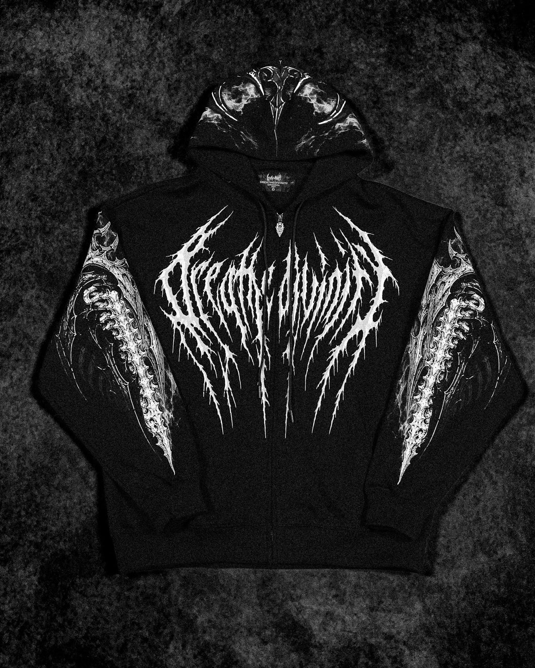 Death Slayer Oversized Zip-up Hoodie [VOID BLACK]