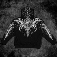 Death Slayer Oversized Zip-up Hoodie [VOID BLACK]