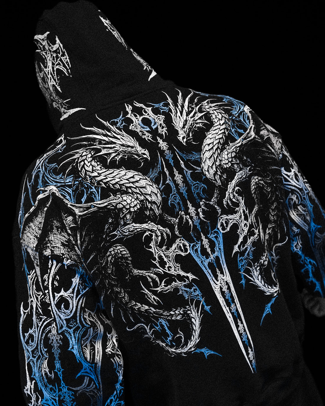 Dragon Blade Oversized pullover hoodie [FROST]