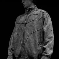 Deconstructed Oversized Cut & Sew Panel Full Zip Jacket  [VINTAGE]