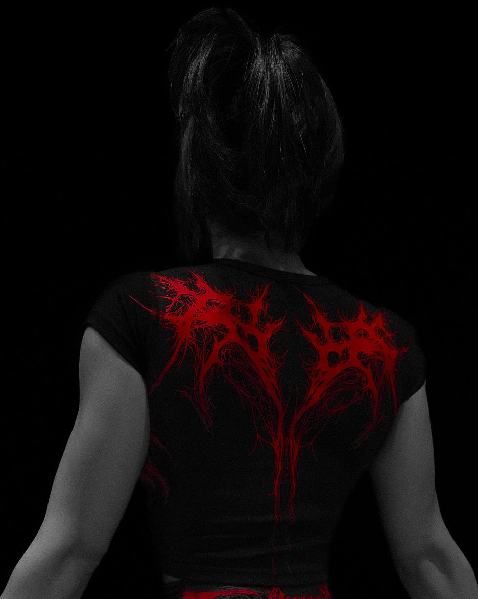 Womens Voltage Cropped Baby Tee [NIGHTMARE]