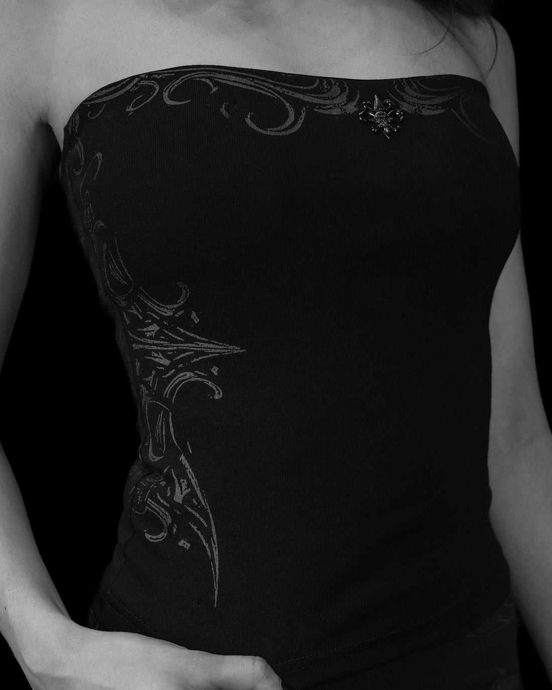 Women's Celestia Full Length Tube Top [DARKNESS]