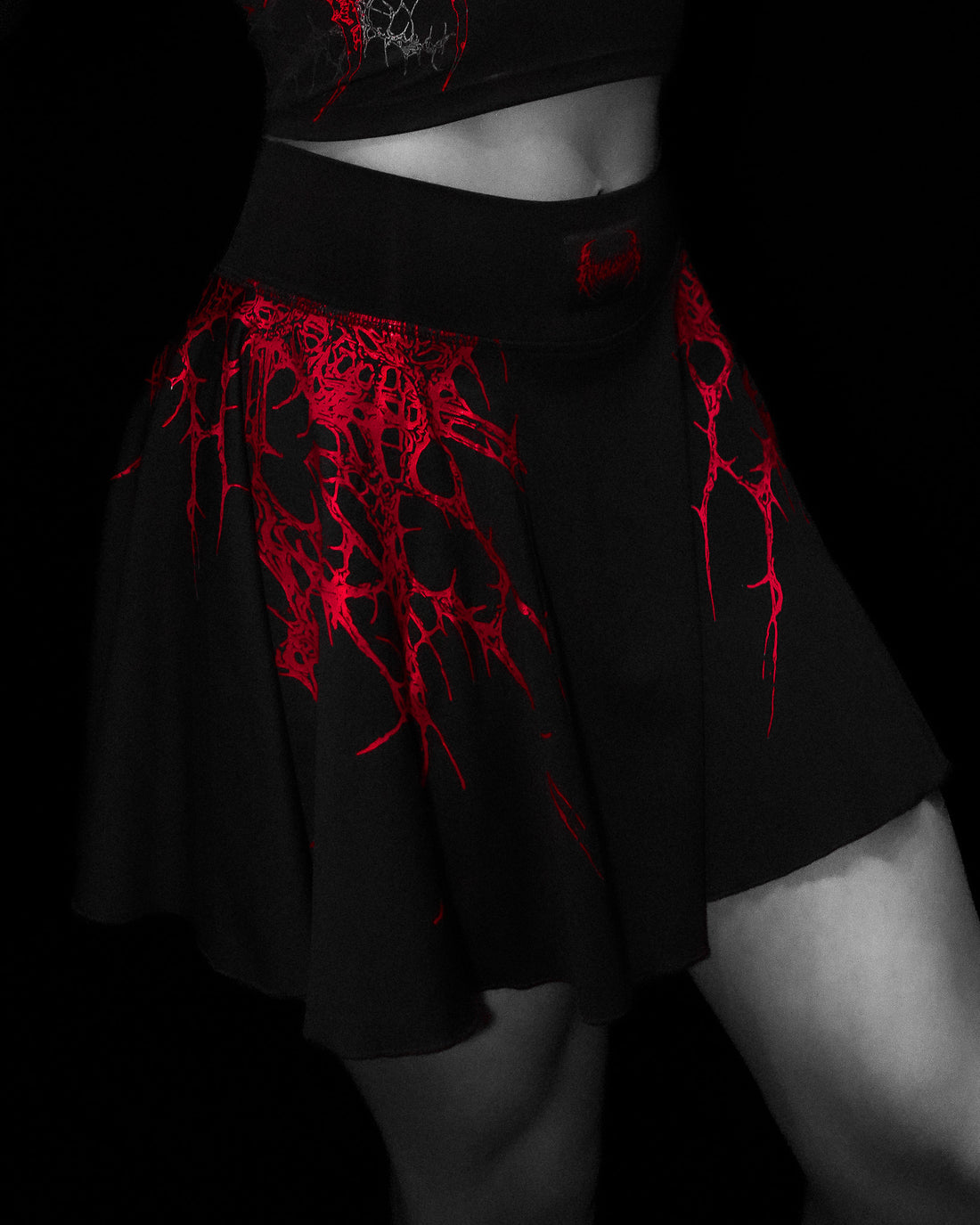 Women's Black Widow Athletic Skirt [NIGHTMARE]