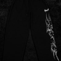 Banana Shape Deathkeeper Uncuffed sweatpants [VOID BLACK]