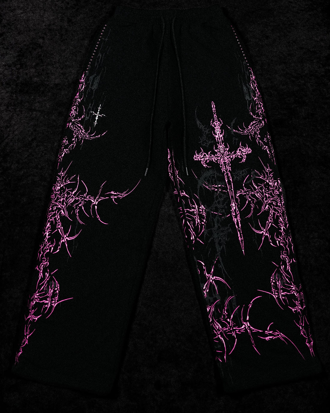 Women's Widow's Blade Rhinestone Uncuffed luxury sweatpants [BLOSSOM PINK]