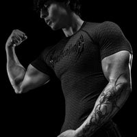 Doom Tech™ Armored Venom Texture Short sleeve Compression [VOID BLACK]