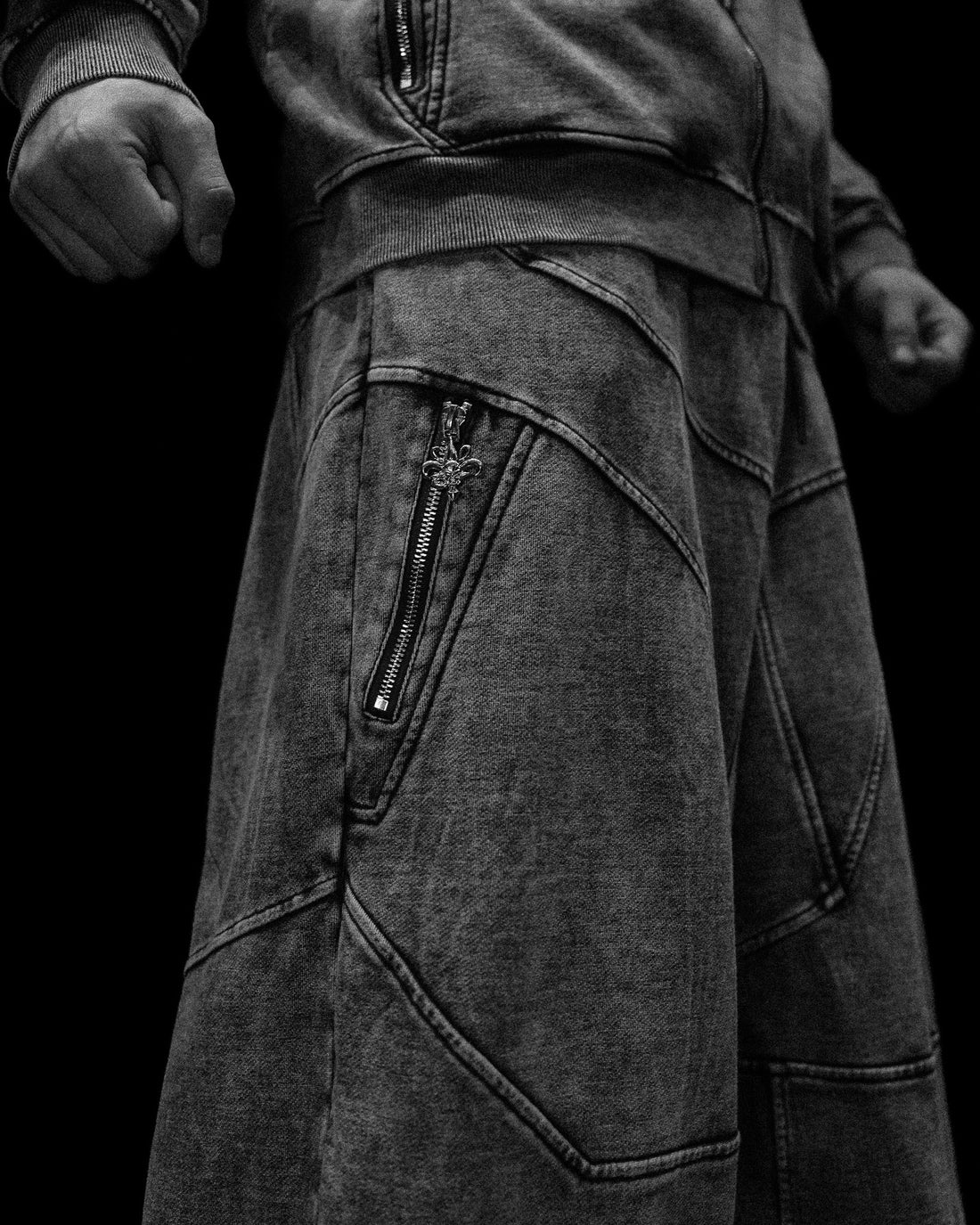 Deconstructed Oversized Cut & Sew Panel Sweatpants [VINTAGE]