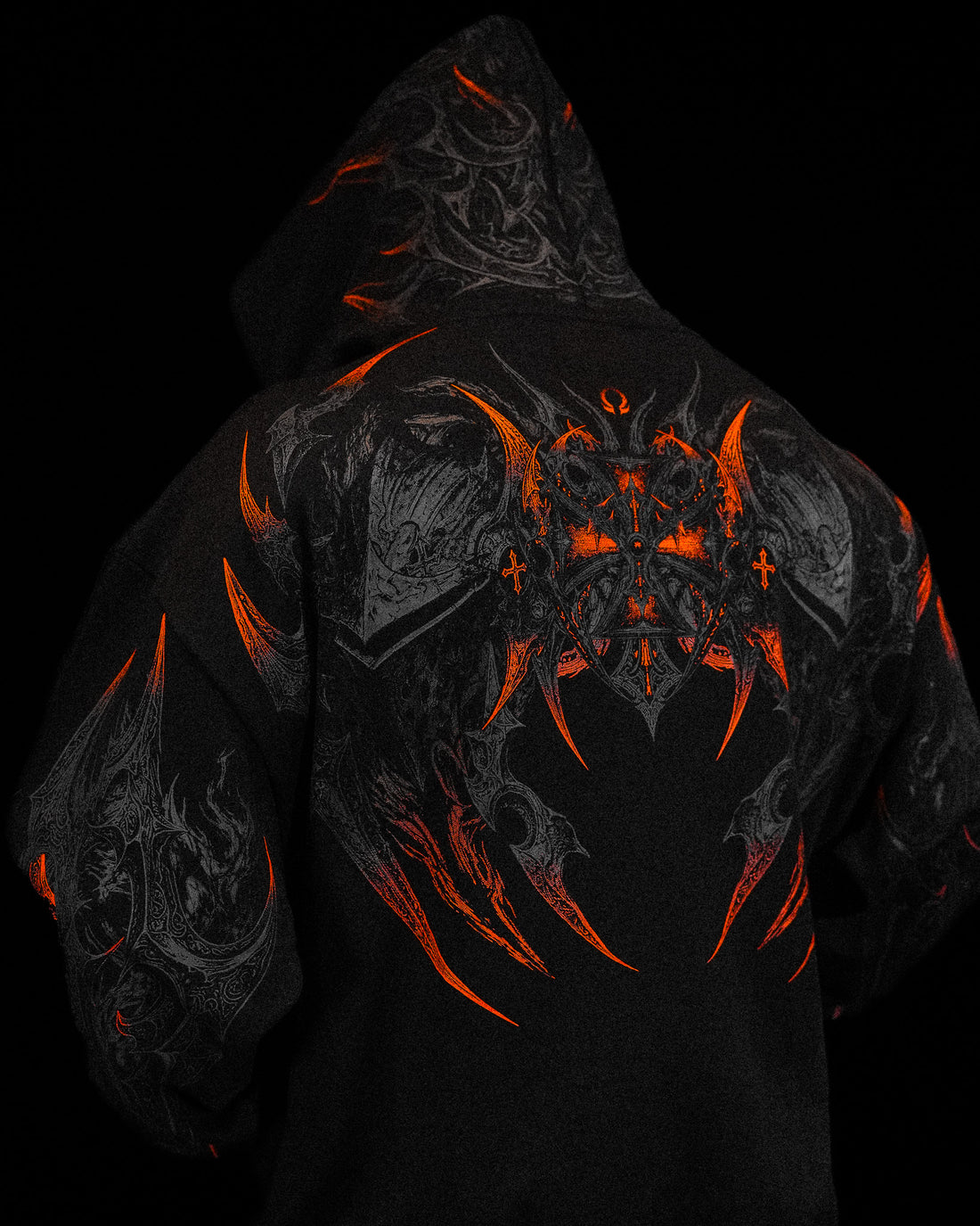 Berserker Oversized Zip-up Hoodie [SCORCH]