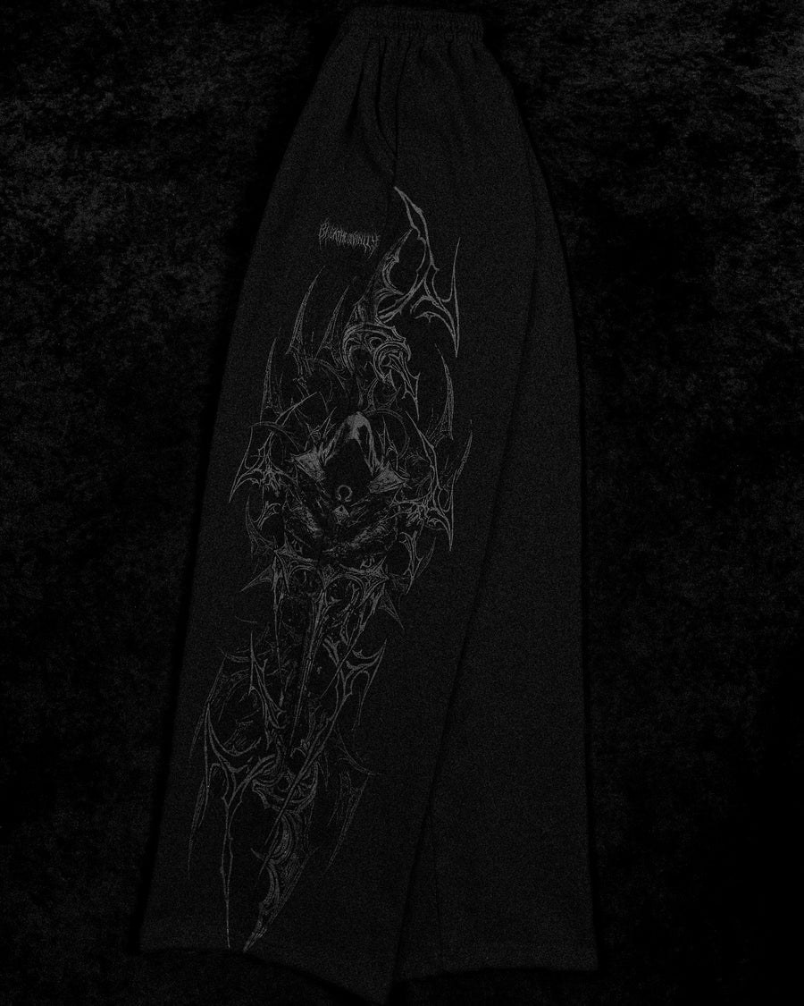 Banana Shape Deathkeeper Uncuffed sweatpants [DARKNESS]