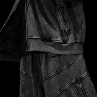 Deconstructed Oversized Cut & Sew Panel Full Zip Jacket  [VINTAGE]