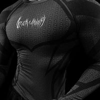 Doom Tech™ Spider-Corpse Longsleeve Compression [MIDNIGHT / Silver Print]
