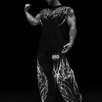 Blood Omen Banana Shape Uncuffed luxury sweatpants [VOID BLACK]