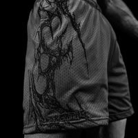 Eclipse Embroidery Bodybuilding Mesh Shorts [PURGATORY GREY]