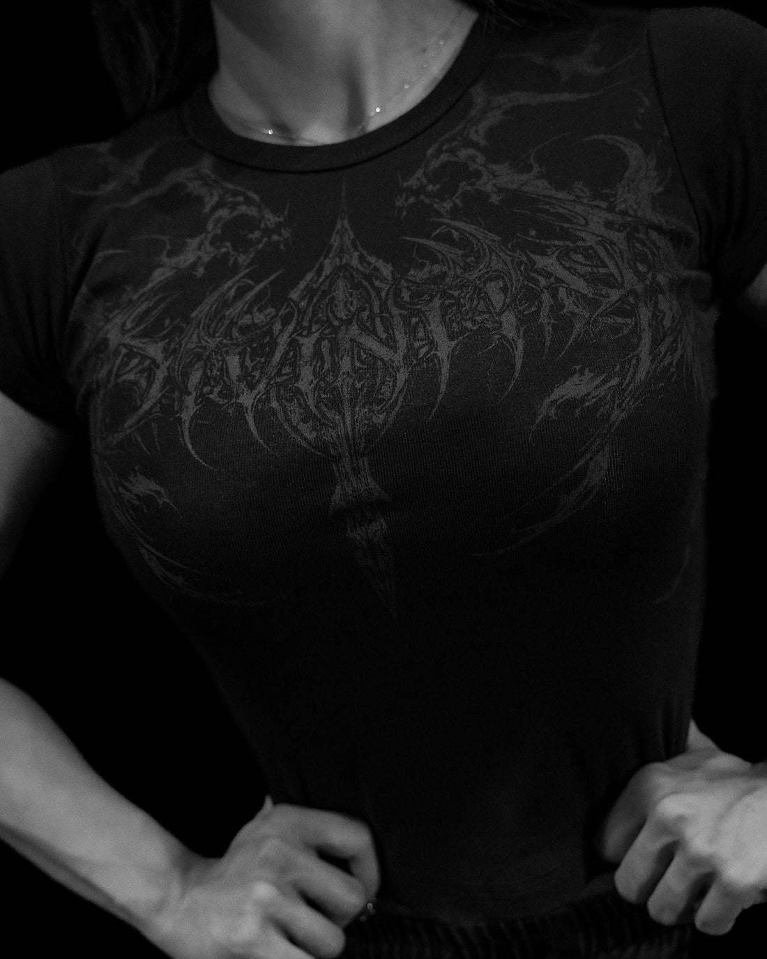 Excalibur Fitted Baby Tee [DARKNESS]