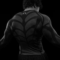 Doom Tech™ Spider-Corpse Longsleeve Compression [MIDNIGHT / Silver Print]