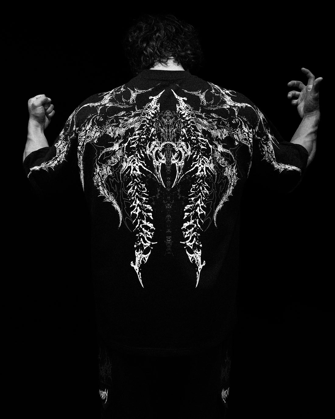 Abyssal Bloom Oversized T-shirt [VOID BLACK]