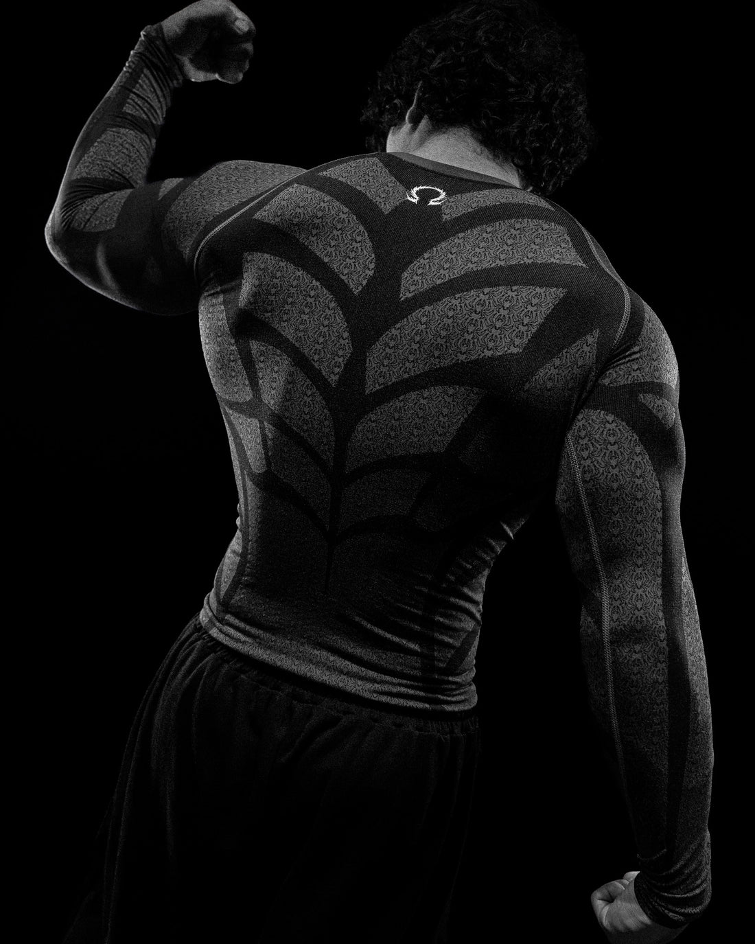 Doom Tech™ Spider-Corpse Longsleeve Compression [MIDNIGHT / Silver Print]