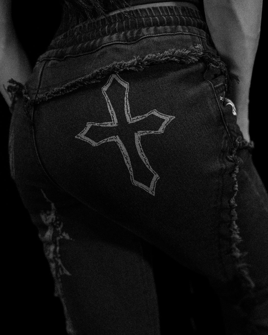 Flared Distressed Denim Jeans [VINTAGE]