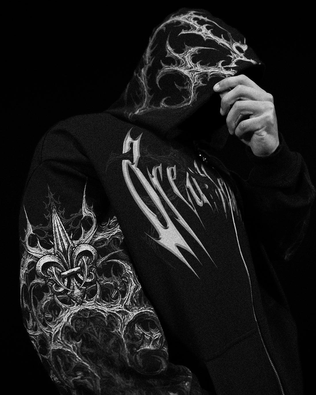 トップス Breathedivinity MIDNIGHT Heavenly Knight Oversized Zip-up Hoodie [MIDNIGHT] – Breathedivinity