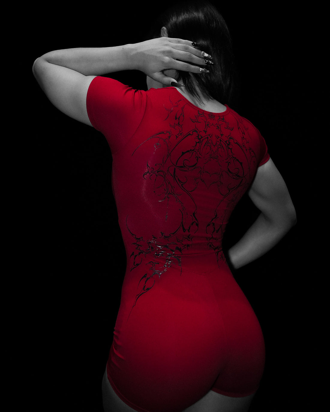 Women's Void Tech™ Dark Ember Bodysuit [CRIMSON]