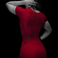 Women's Void Tech™ Dark Ember Bodysuit [CRIMSON]