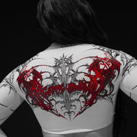 Womens Shadow Heart Twist Top [HEAVENLY RED]