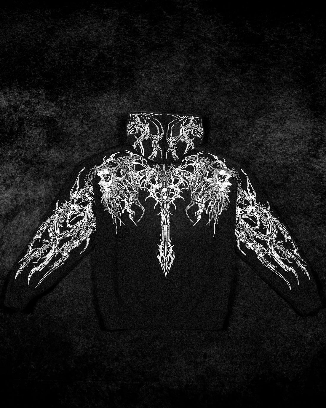 Deathblade Oversized pullover hoodie [SMOKE]
