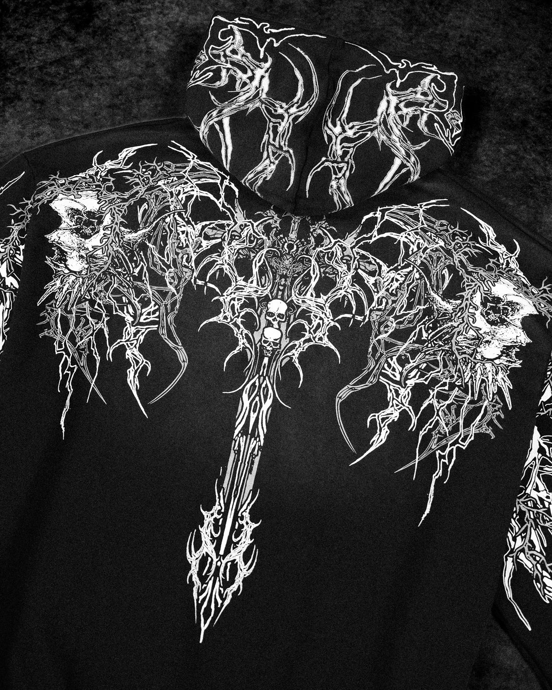 Deathblade Oversized pullover hoodie [SMOKE]