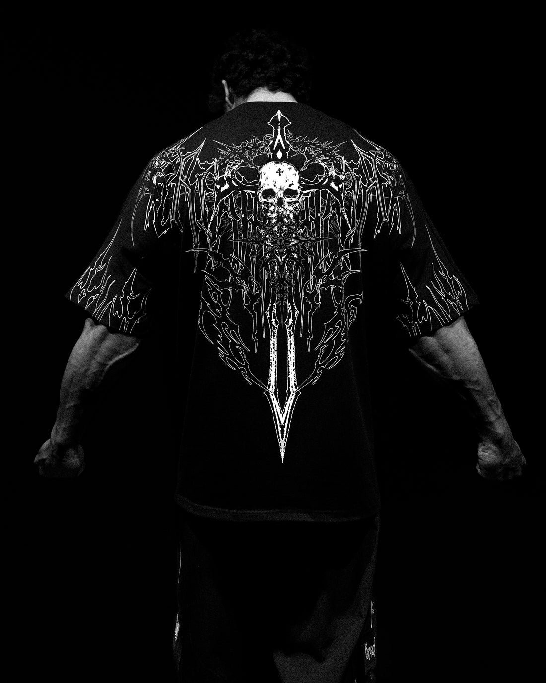 Bone Splitter Oversized T-shirt [VOID BLACK]