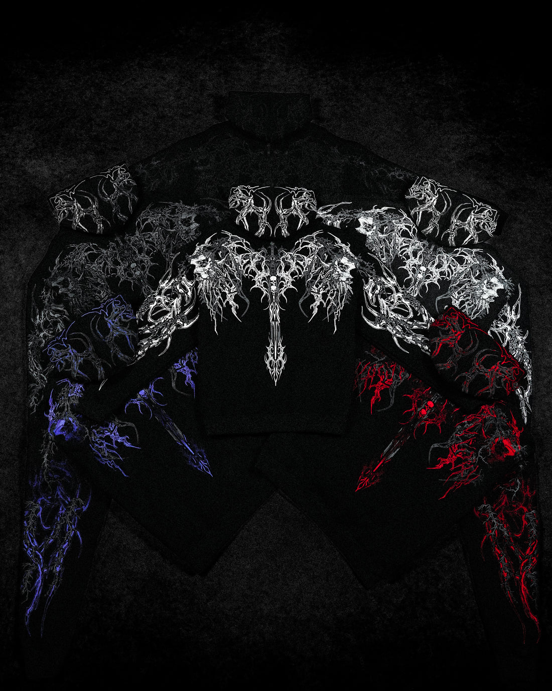 Deathblade Oversized pullover hoodie [SMOKE]