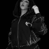 Women's Faerie Zip-up Hoodie [OBSIDIAN]