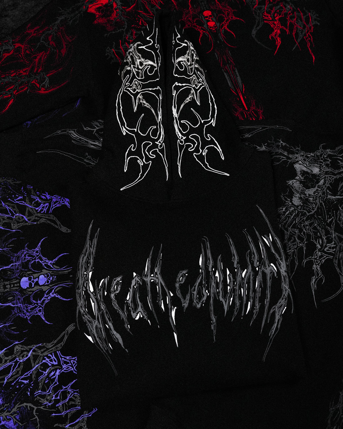 Deathblade Oversized pullover hoodie [VOID BLACK]