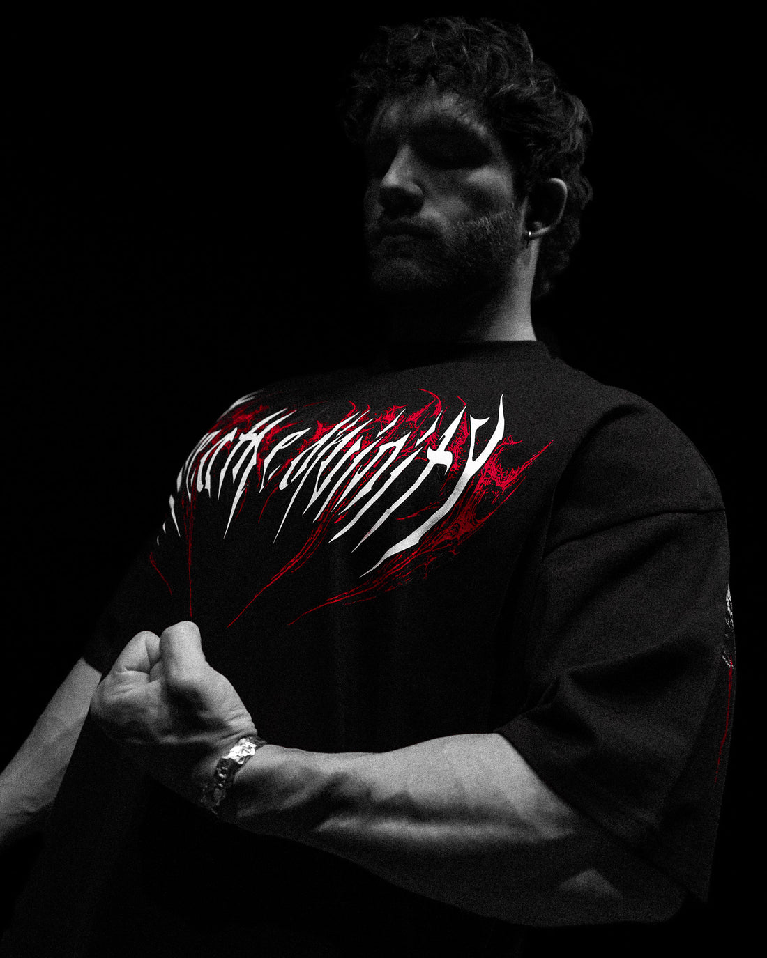 Hollow Souls Oversized T-shirt [HEAVENLY RED]