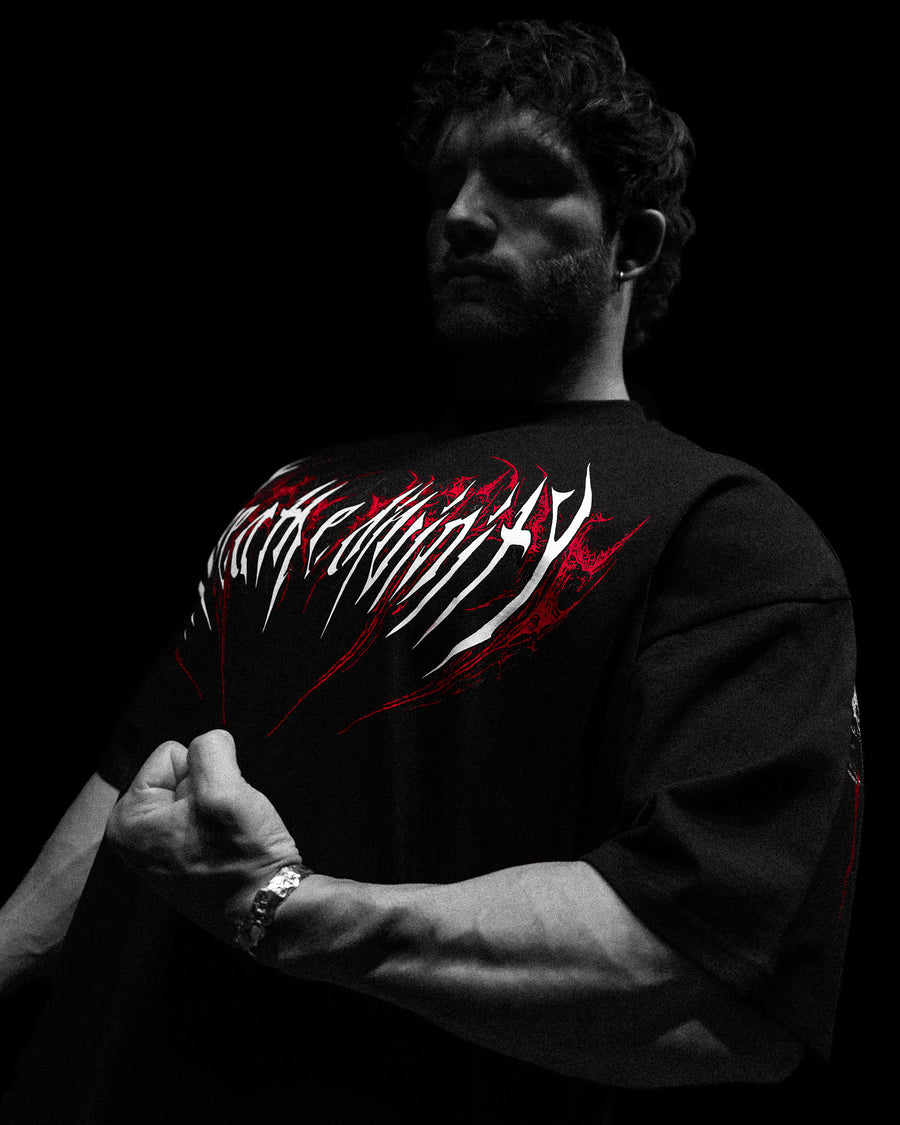 Hollow Souls Oversized T-shirt [HEAVENLY RED]