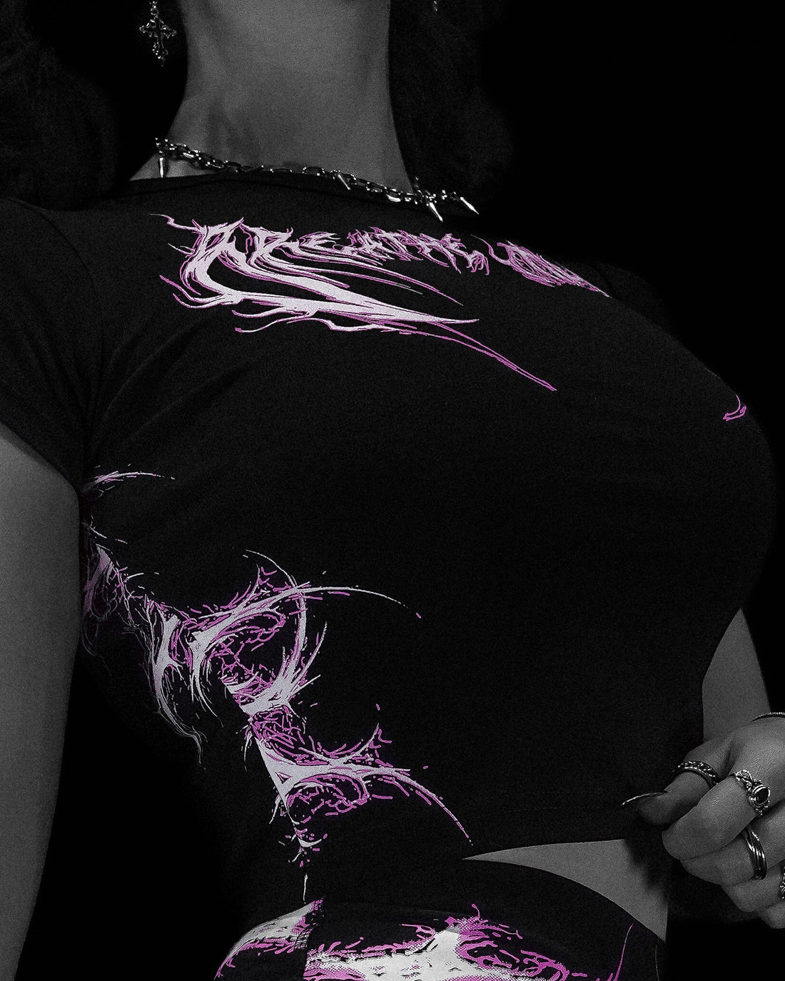 Womens Voltage Cropped Baby Tee [HEAVENLY PINK]