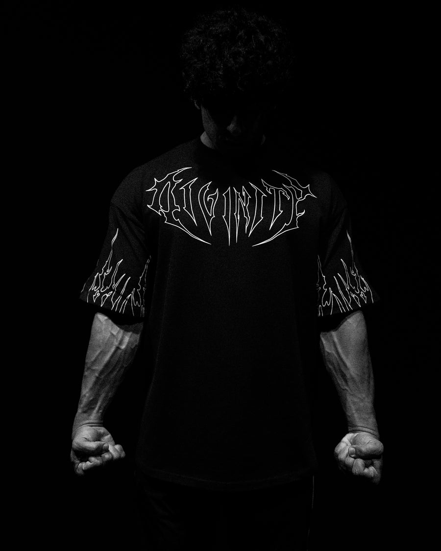 Bone Splitter Oversized T-shirt [VOID BLACK]