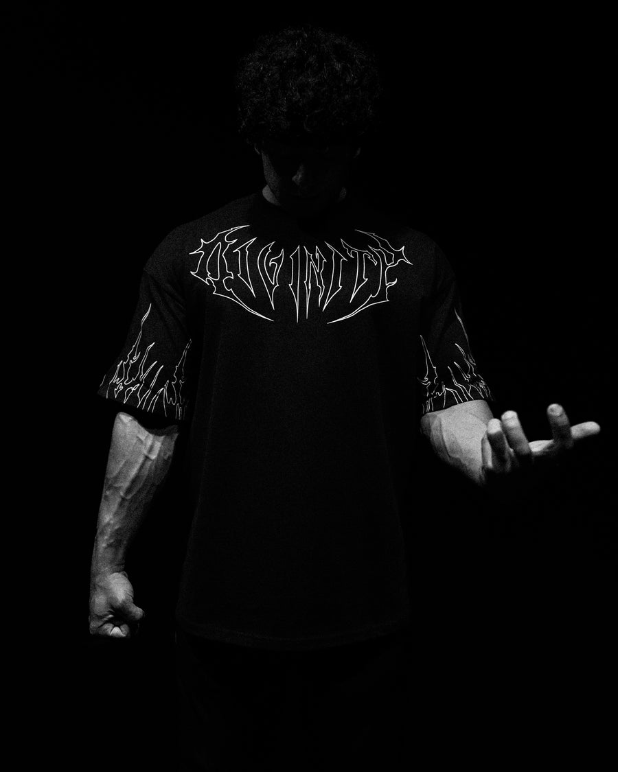 Bone Splitter Oversized T-shirt [VOID BLACK]