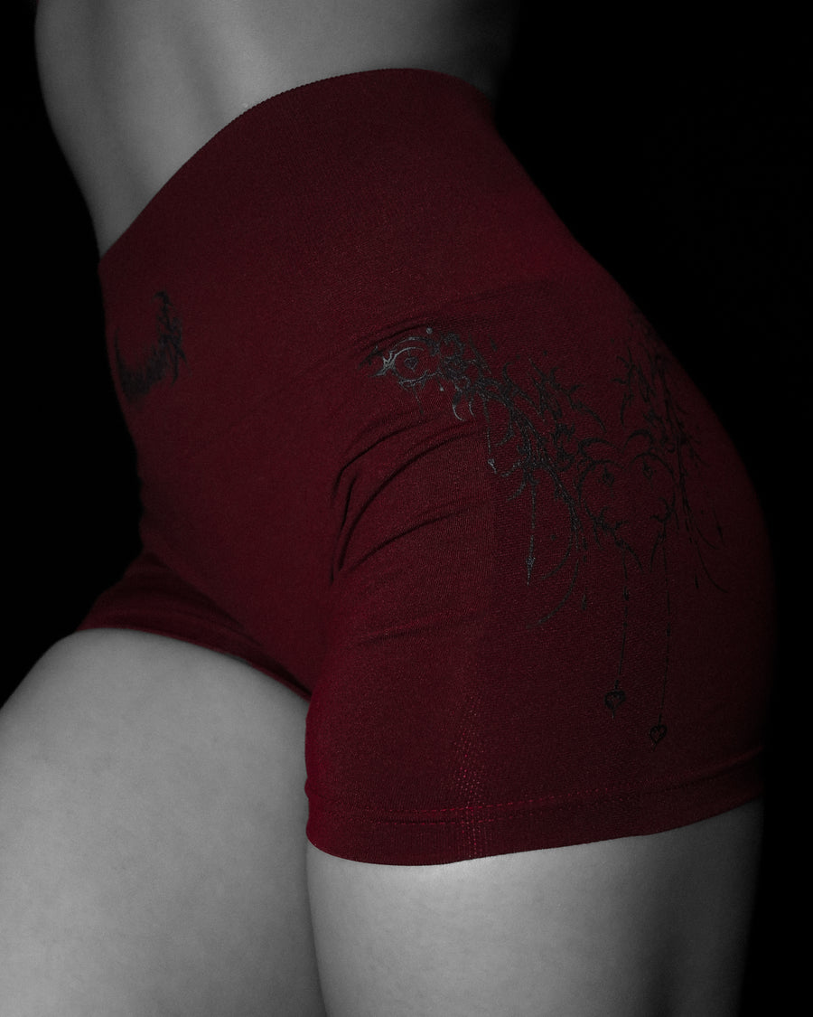 Women's Void Tech™ Dark Wisp Seamless Shorts [CRIMSON]