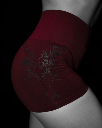 Women's Void Tech™ Dark Wisp Seamless Shorts [CRIMSON]