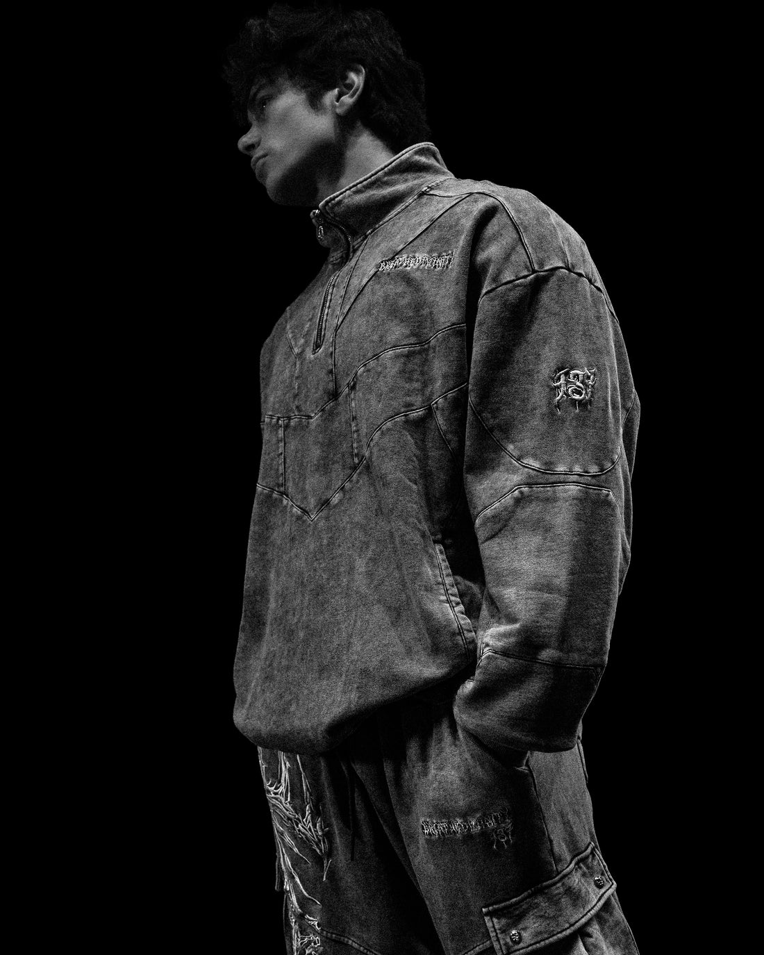 937 Embroidered Tactical Oversized Full-Zip Jacket [VINTAGE]