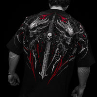 Hollow Souls Oversized T-shirt [HEAVENLY RED]