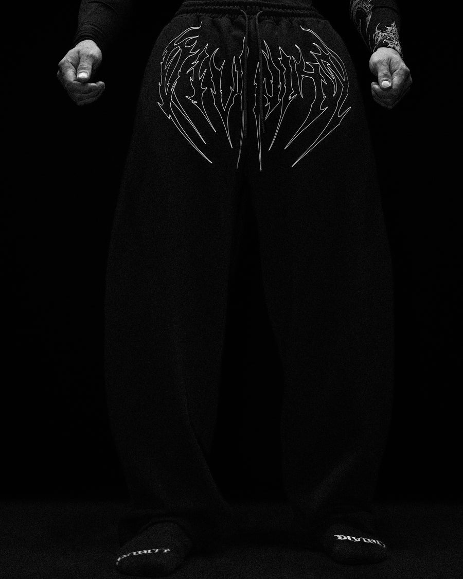 Nightstalker Banana Shape Uncuffed luxury sweatpants [VOID BLACK]
