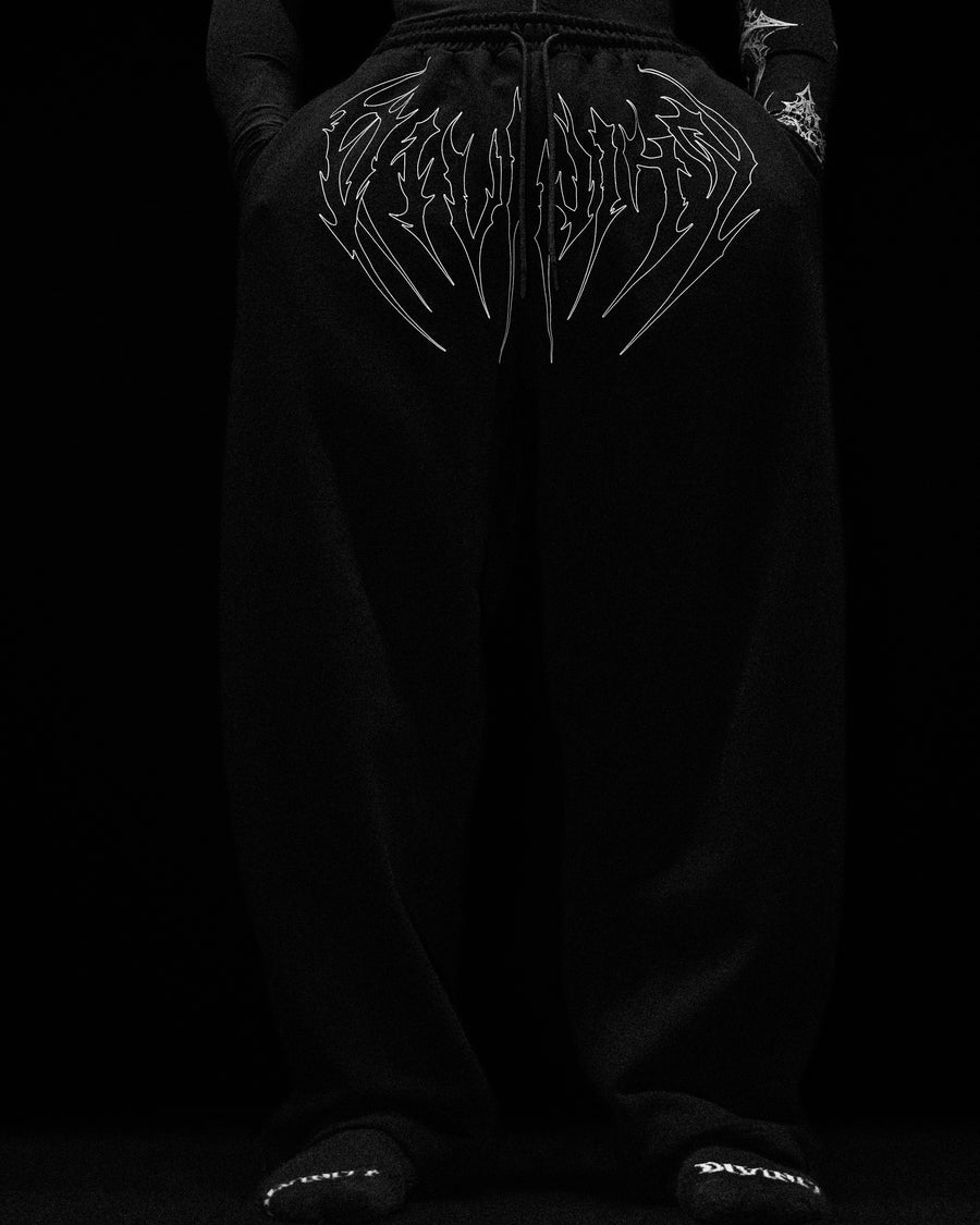 Nightstalker Banana Shape Uncuffed luxury sweatpants [VOID BLACK]