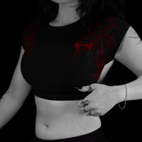 Women's Seraphim Open Back Crop Top [NIGHTMARE]