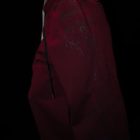 Women's Shattered Blade Rhinestone Uncuffed Sweatpants [CRIMSON]