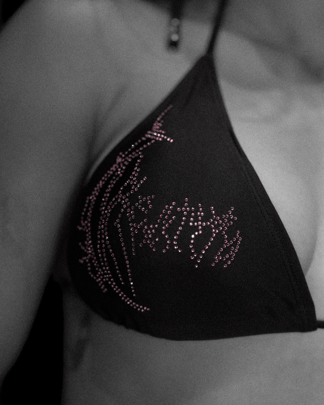 Women's Rhinestone Swimsuit Top [BLOSSOM PINK]