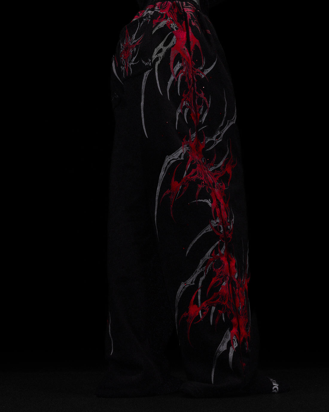 Women's Eternal Flame Rhinestone Oversized Sweatpants [NIGHTMARE]