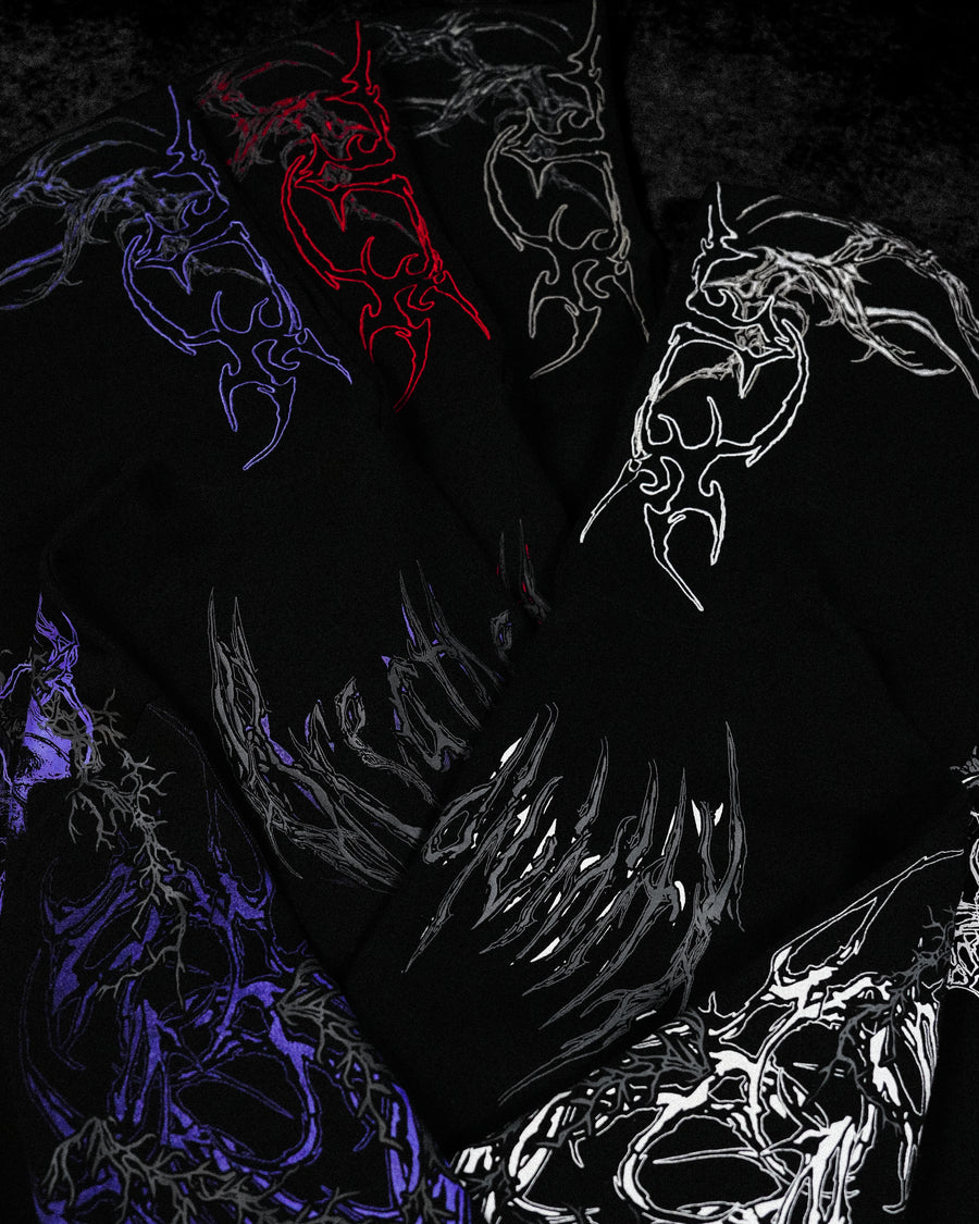 Deathblade Oversized pullover hoodie [VOID BLACK]