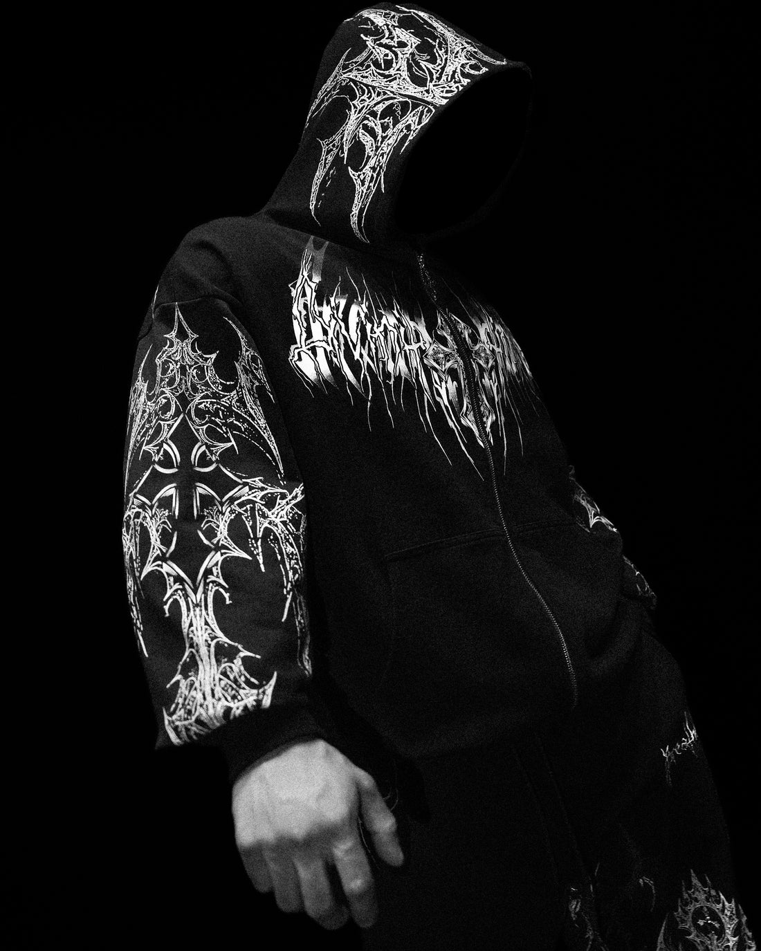 Celestial Blade Oversized Zip-up Hoodie [ECLIPSE]